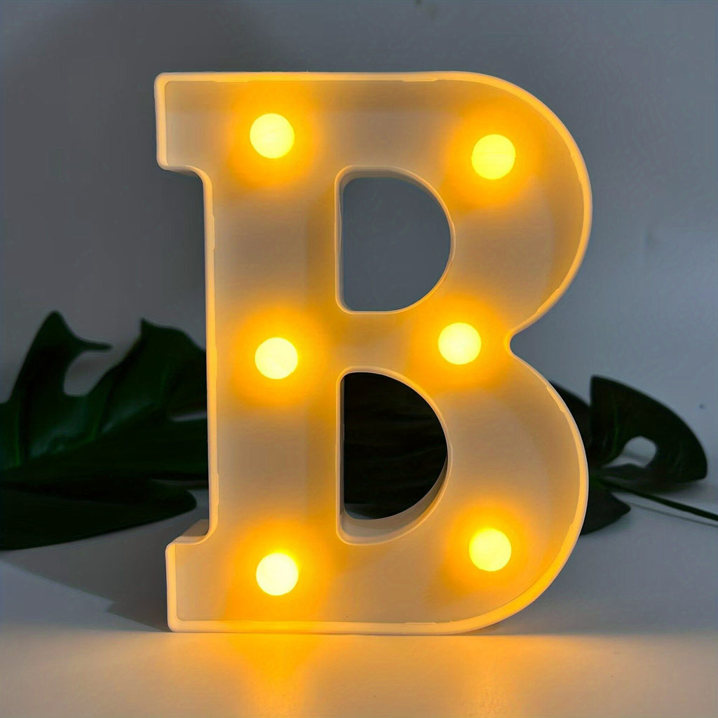 1pc Alphabet Letter LED Lights Luminous Number Lamp Decor, Battery Night Ligh, t For Home Wedding Birthday Christmas Party Decoration Letters Numbers Light, Home Decor