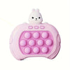 1pc Fast Push Bubble Game, Handheld Pop Light Up Pro Game Toy, Electronic Quick Push Game, Sensory Toy, Pink Bunny Halloween Christmas Gift