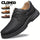 CLOHOO Men's Stitching Casual Shoes, Wear-resistant Anti-skid Lace-up Shoes With PU Leather Uppers For Outdoor, Men;s Daily Office Footwear For Spring And Autumn
