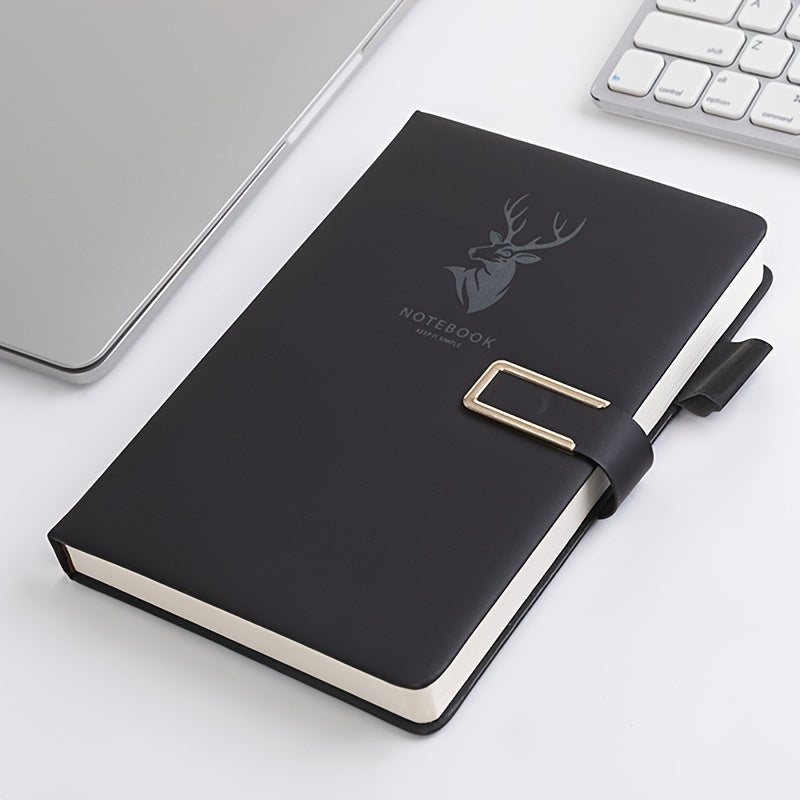 160 Pages Premium Super Smooth Faux Leather Notebook with Water-Resistant Square Ruling - Minimalist Space Theme A5 Journal for Home, Office, and Study - Soft, Durable, and Long-Lasting
