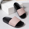 Soft Plaid Slides - Lightweight, Breathable, Comfortable Slip-On Shoes with Soft Fabric Inner, PU Faux Leather Upper, and Anti-Slip PVC Sole for Summer Beach Casual Wear