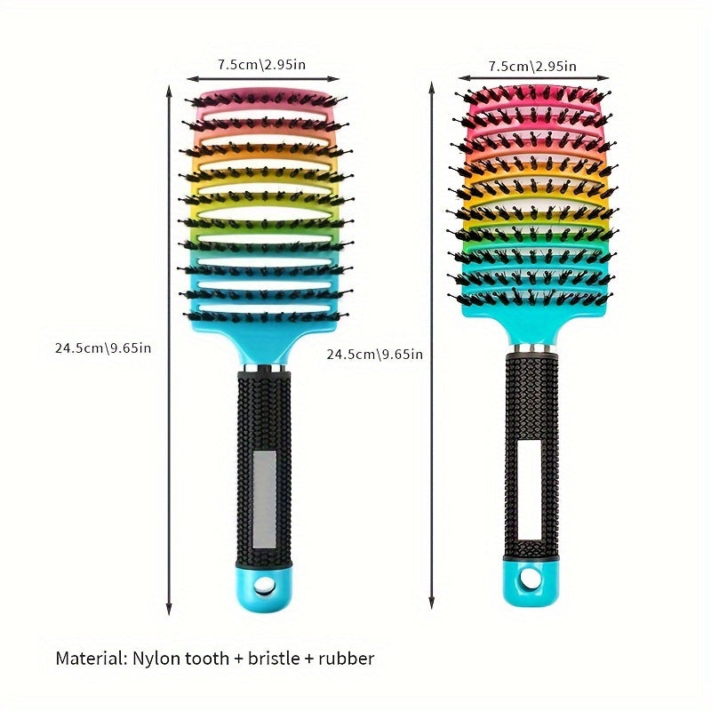 1pc Magic Scalp Massage Hair Brush for Women - Professional Detangling Tool for Wet Curly Hair - Hairdressing Tool, Detangling Brush, Ergonomic Handle, Durable Bristles, Salon Professionals, Styling Accessory, Sleek Design, S