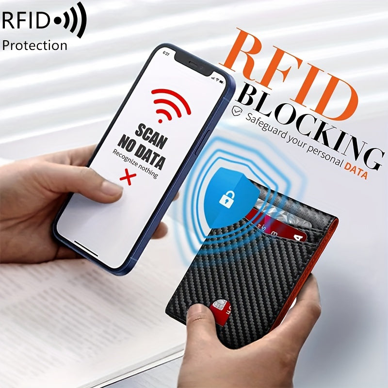 Minimalist Multi Functional Slim Wallet For Men, Card Holder Money Clip, RFID Blocking, Stylish Bi-fold PU Leather Wallet