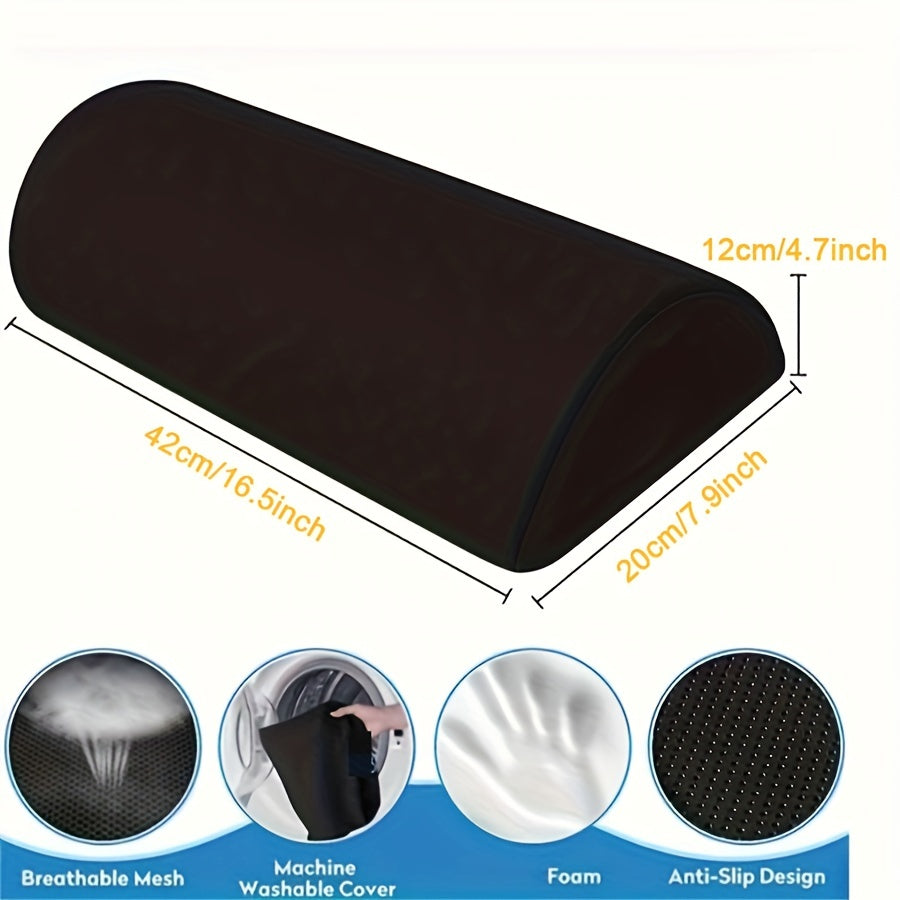 1pc Ergonomic Office Desk Foot Rest - Under Desk Footrest With Washable Cover - Desk Foot Stool Work From Home Accessories - Foam Foot Stool Rocker, Office Footrests