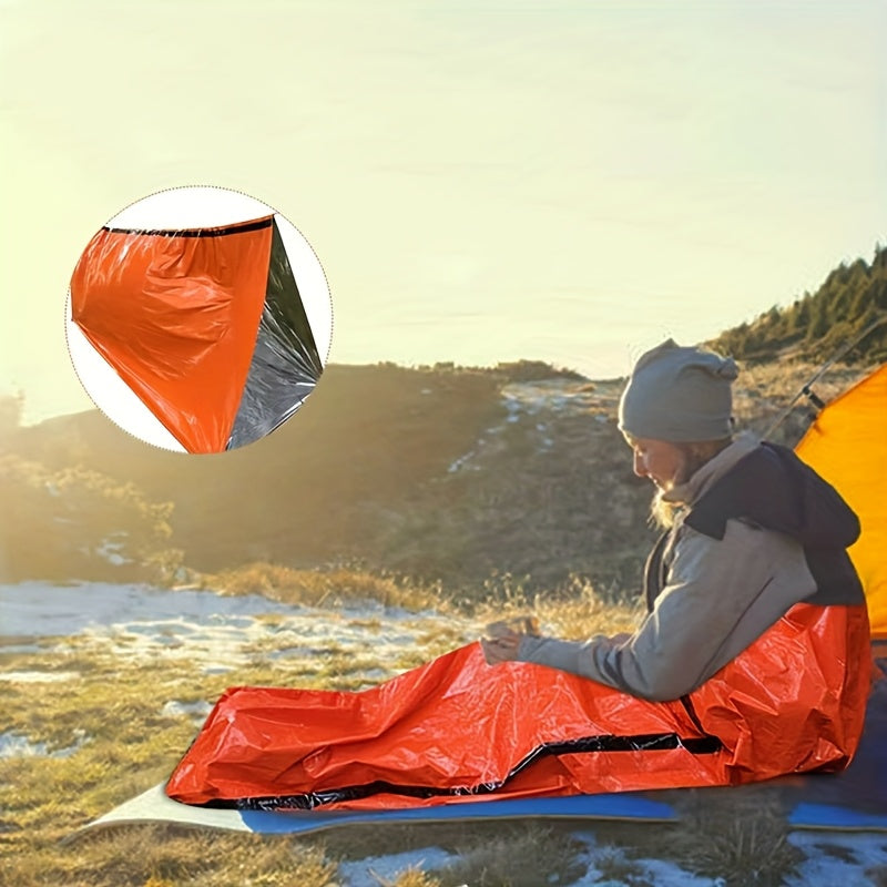 1/2pcs Outdoor Sleeping Bag, Emergency Camping Hiking Sleeping Bag,, High Quality, Low Negative Reviews