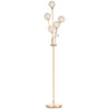 DodiOnline Crystal Floor Lamps for Living Room Bedroom with 5 Light, Modern Upright Standing Lamp, 34x25x156cm, Gold Tone