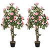 DodiOnline Set of Two Faux Rose Plants, with Pots