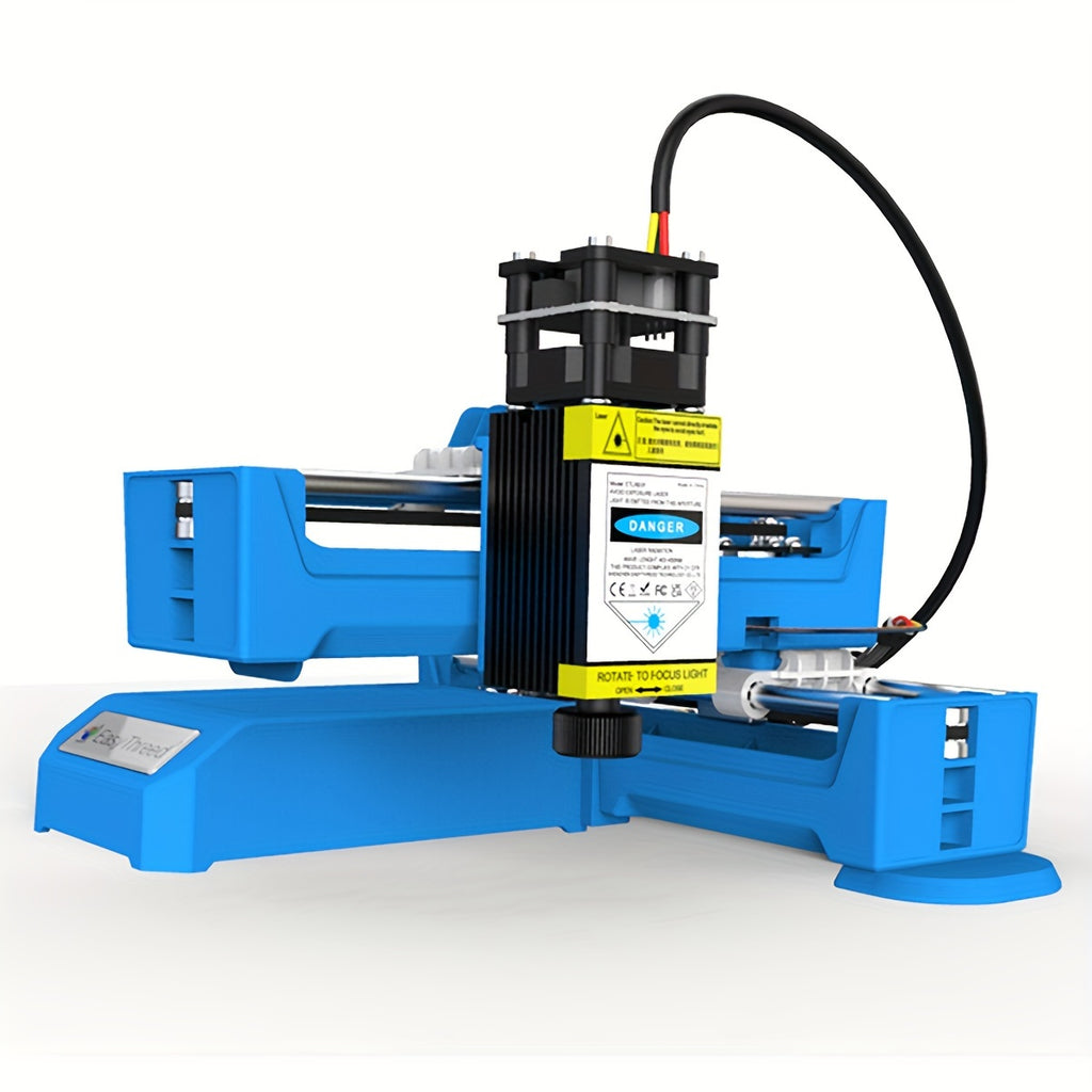 EasyThreed 0.5W Laser Engraver for Beginners, DIY Engraving Area 100x100mm, Wireless Smartphone Connectivity, APP Control for iOS & Android, Plastic Material, 110V/220V Power Supply, US Plug, Electronic Components Included