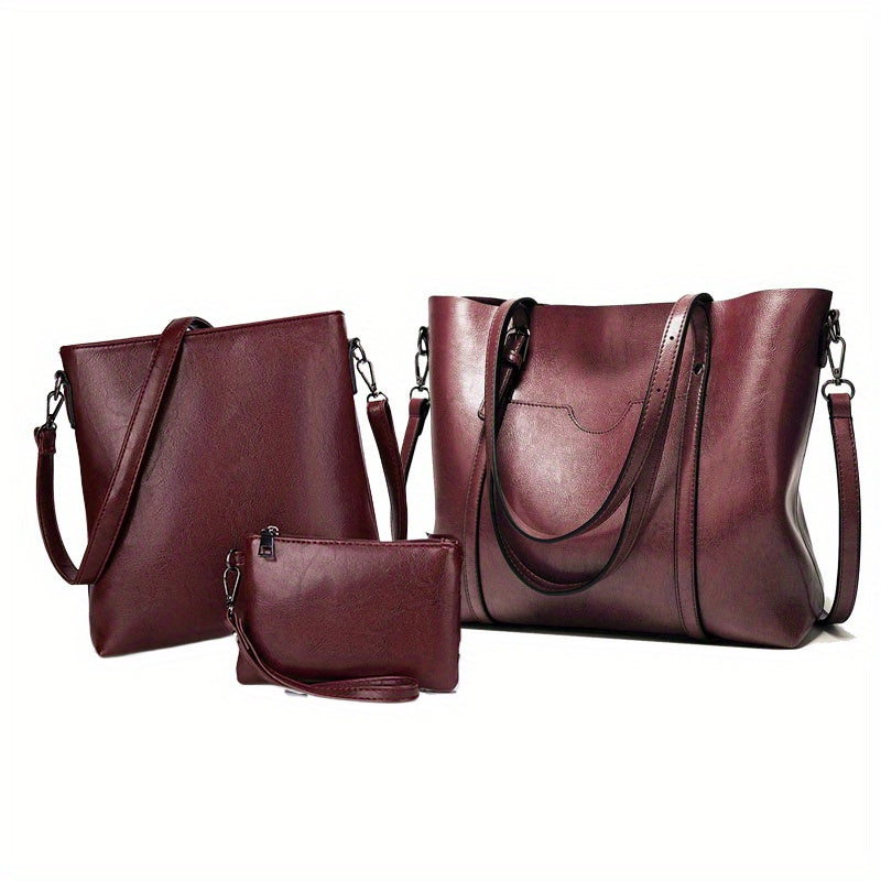 Women'S Professional Work Bag with Zipper Closure - Convertible Handbag/Crossbody Purse, Multiple Compartments & Detachable Strap - Elegant Brown Synthetic Faux Leather-like Texture - for Office, Travel, Everyday Use - Perfec