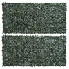 DodiOnline 2-Piece Artificial Leaf Hedge Screen Privacy Fence Panel for Garden Outdoor Indoor Decor, Dark Green, 3M x 1.5M