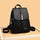 Women Large Capacity Backpack, Solid Color Buckle Decor Daypack, Simple PU Leather SchoolBag For Outdoor & Travel