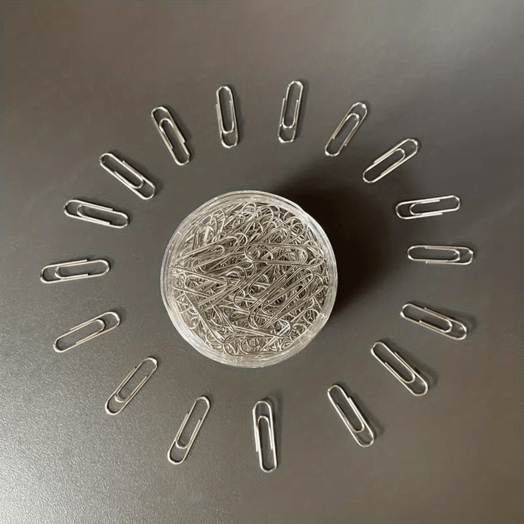 200pcs Large Metal Paper Clips - Nickel Plated, Colorful, Pin Barrel Design, Bookmark Function, Office and School Stationery Essentials