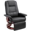 DodiOnline Manual Recliner Chair Armchair Sofa with Faux Leather Upholstered Wooden Base for Living Room Bedroom, Black