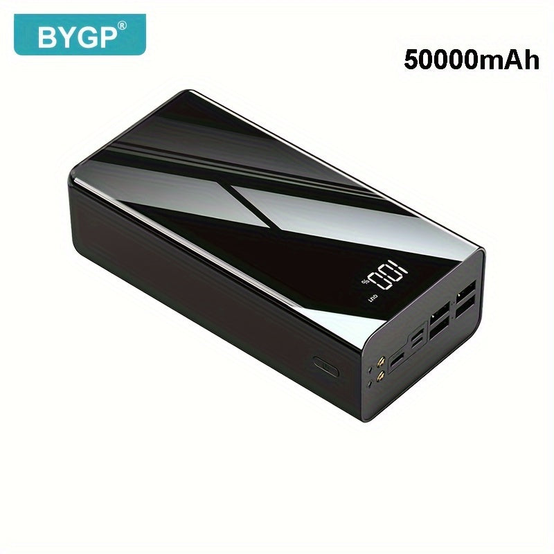 BYGP 50000/40000/30000mAh Portable Power Bank, USB Mobile Phone Charger, With LED Power Display/flashlight, Outdoor Emergency Power Reserve Battery Pack, Camping Lamp, Suitable For IPhone/Android Mobile Phone Digital Electron
