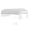DodiOnline 6 x 3 x 2m Walk-in Polytunnel Greenhouse, Zipped Roll Up Sidewalls, Mesh Door, 8 Mesh Windows, Tunnel Warm House Tent with PE Cover, Complimentary Plant Labels and Gloves, White