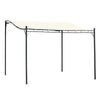 DodiOnline 3x3 m Wall Mounted Garden Porch-Black/Cream White