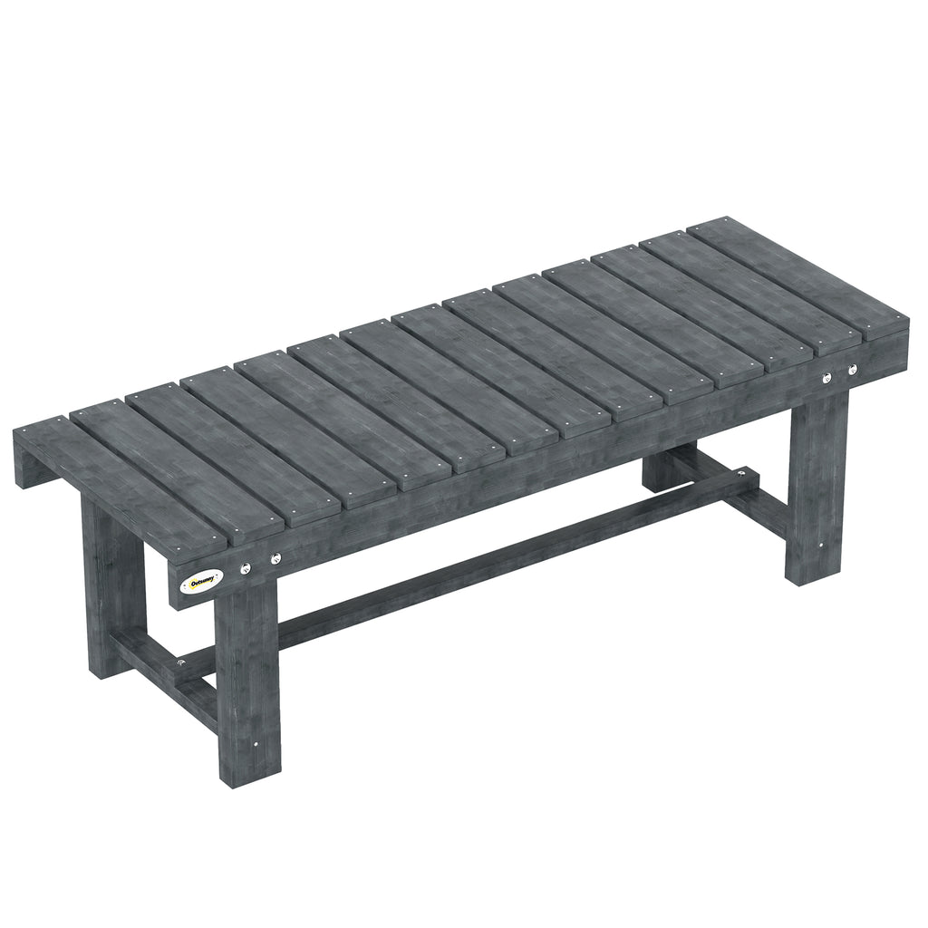 DodiOnline 2-Seater Garden Wooden Bench, Grey