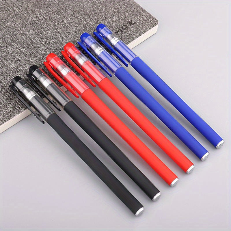 10pcs Premium Gel Pens Set - Black, Blue, and Red Refillable Ink with 0.5mm Bullet Tip - Perfect for School, Office, and Art Projects - Kawaii Stationery Supplies