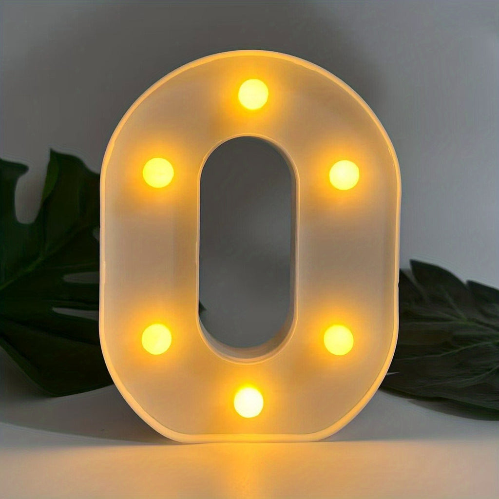 1pc Alphabet Letter LED Lights Luminous Number Lamp Decor, Battery Night Ligh, t For Home Wedding Birthday Christmas Party Decoration Letters Numbers Light, Home Decor