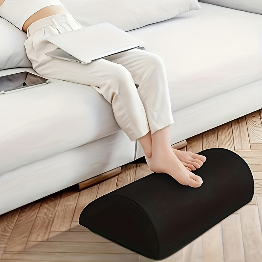 1pc Ergonomic Office Desk Foot Rest - Under Desk Footrest With Washable Cover - Desk Foot Stool Work From Home Accessories - Foam Foot Stool Rocker, Office Footrests