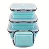 [Silicone Food Container] Collapsible Silicone Food Storage Container - BPA Free - Microwaveable - Freezer, Dishwasher Safe - Space Saving Stackable - Collapsible Leftover or Meal Prep Lunch Box Containers