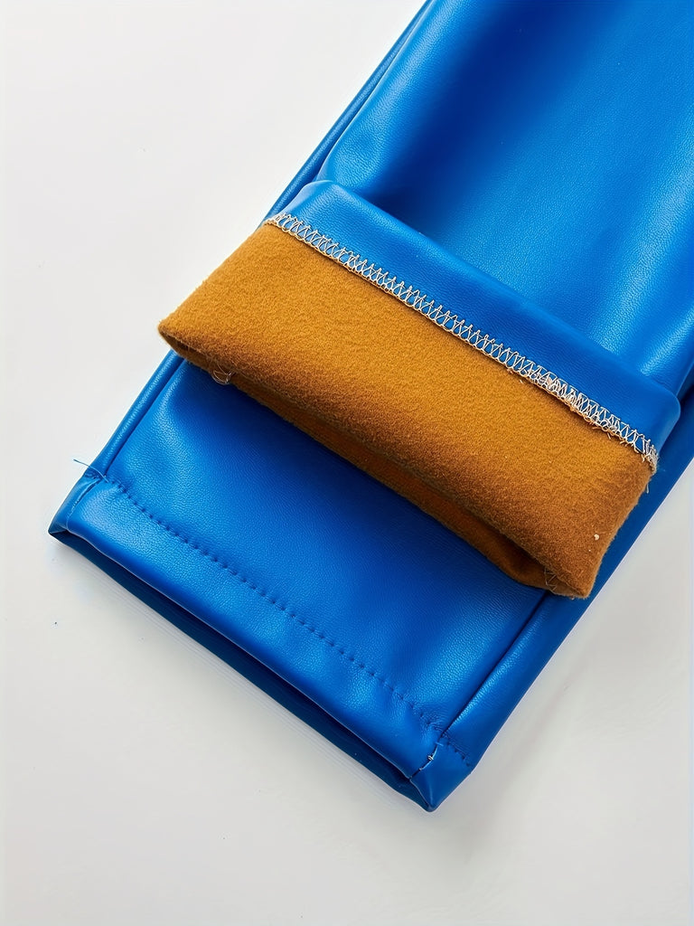 Men's Casual Chic High Stretch PU Leather Pants, Street Style Sexy Pants For Nightclub Party Dinner Performance K-pop