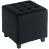 DodiOnline Velvet-Feel Square Ottoman - Grey