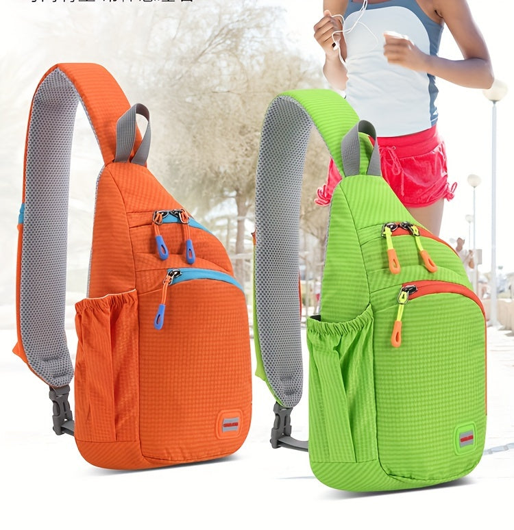 [Trendy Belt Bag] Trendy Nylon Belt Bag | Zipper Sling Bag with Side Pocket for Outdoor Sports
