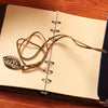 Retro Leaf Leather Loose-leaf Notebook Strap Portable Travel Record Hand Ledger Learning Stationery