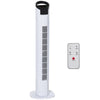 DodiOnline 31" Freestanding Tower Fan, 3 Speed 3 Mode, 7.5H Timer, Oscillating, LED Panel, Remote Control, 31 Inch Standing Fan, White