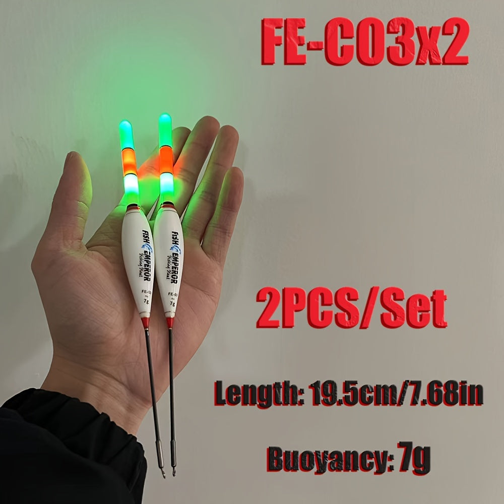 2pcs/set Night Fishing Floats, High Buoyancy Electronic LED Floats, Fishing Accessories