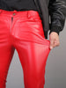 Men's Chic PU Leather Pants, Street Style High Stretch Skinny Pants For Nightclub Performance Party Dinner K-pop