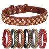 1pc Rivet Pet Collar, Retro Leather Dog Collar, Suitable For Pets Neckwear Accessories
