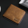 1pc Men's Zippered Short Wallet, Multi-card Holder, PU Leather Folding Wallet