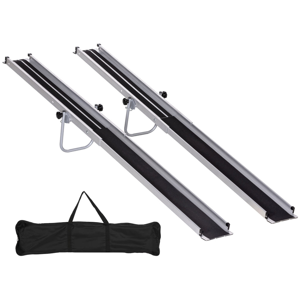 DodiOnline Set of Two 244cm Three-Level Aluminium Wheelchair Ramps