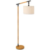 DodiOnline Metal Frame Floor Lamp with 350° Rotating Lampshade, for Living Room and Bedroom, LED Bulb Included, Brown