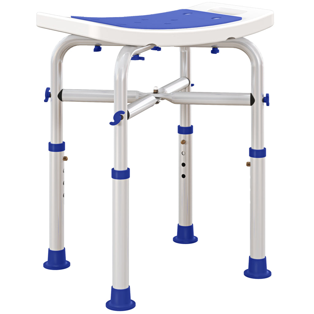 DodiOnline 44-51.5cm Aluminium Frame Shower/Bath Stool - White
