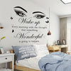 1 Set Inspirational Wall Decal Quotes Vinyl Beauty Eyes Wall Decal Wall Art Decor Sticker Positive Text Alphabet Wall Decal For Women Girls Bedroom Living Room Home Wall Decor