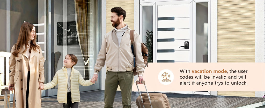 Keyless Entry Door Lock With Handle, Zowill Electronic Keypad Deadbolt Door Locks Handle Lever, Front Door Lock Set, Digital Door Lock, Auto-Locking, Anti-peep Code Door Handle Lock