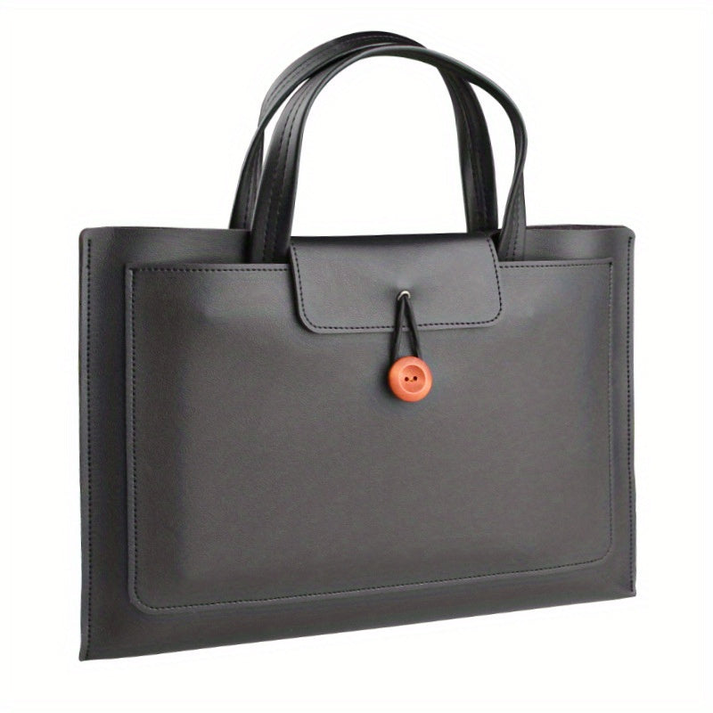 Lightweight Handbag Suitable For 15.6/16-Inch Computer Tote Bag Office Briefcase Waterproof Lightweight Artificial Leather Computer Bag