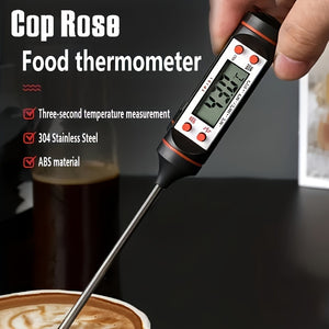 Kitchen Oil Thermometer BBQ Baking Temperature Measurement Electronic Food Thermometer Liquid Temperature Pen (Battery Not Included)