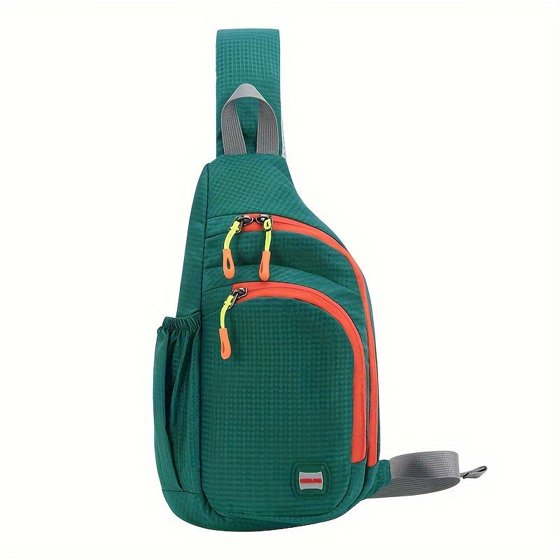 [Trendy Belt Bag] Trendy Nylon Belt Bag | Zipper Sling Bag with Side Pocket for Outdoor Sports