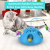 3-in-1 Interactive Cat Toy - Dual Speed Modes, Electronic Puzzle Game for Indoor Cats, Feathers & Bell Balls, Battery-Powered