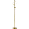 DodiOnline 3-Light Tree Floor Lamps for Living Room, Modern Standing Lamp for Bedroom with Globe Lampshade, Steel Base, Bulb not Included, Gold Tone