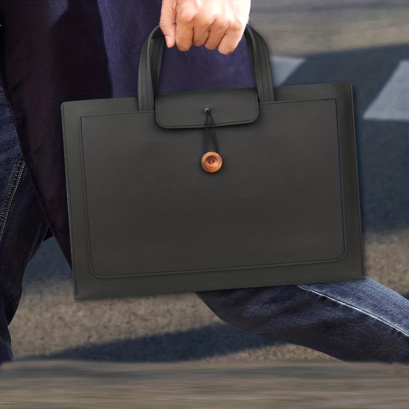 Lightweight Handbag Suitable For 15.6/16-Inch Computer Tote Bag Office Briefcase Waterproof Lightweight Artificial Leather Computer Bag