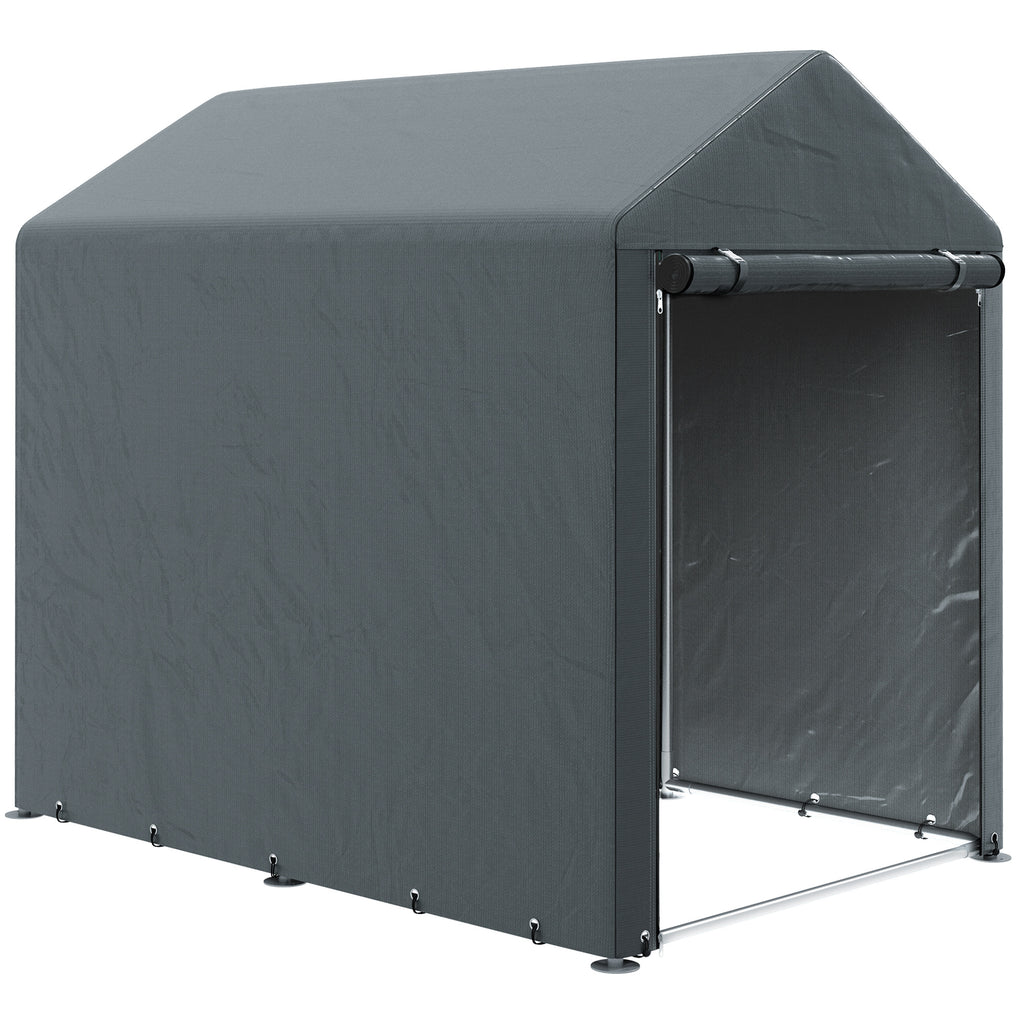 DodiOnline 179 x 120cm Temporary Garden Shed, with Accessories - Dark Grey