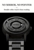 FOXBOX Fashionable Men's Watch, Cool Dial Display Design Waterproof Rotating Magnetic Bead Watch, Family Party Gift, Black And Grey Leather Belt