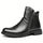 Men's Casual Leather High-top Boots: Stylish, Durable & Non-slip; All-season Wear with Comfortable Zip Closure