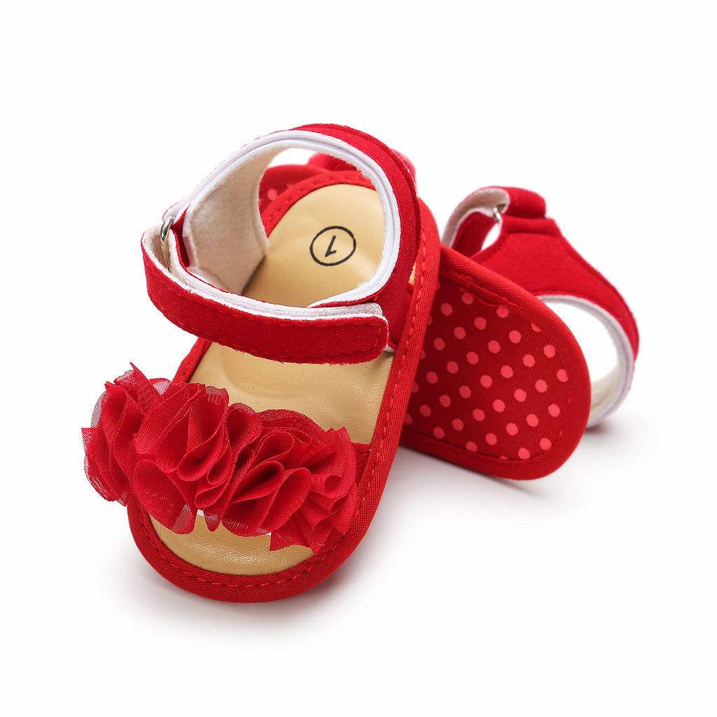 Adorable Baby Girl's Floral Sandals - Breathable, Comfortable, and Durable Open-Toe Shoes for Newborn, Infant, and Toddler's First Steps, Perfect for Spring, Summer, Beach, and Outdoor Activities