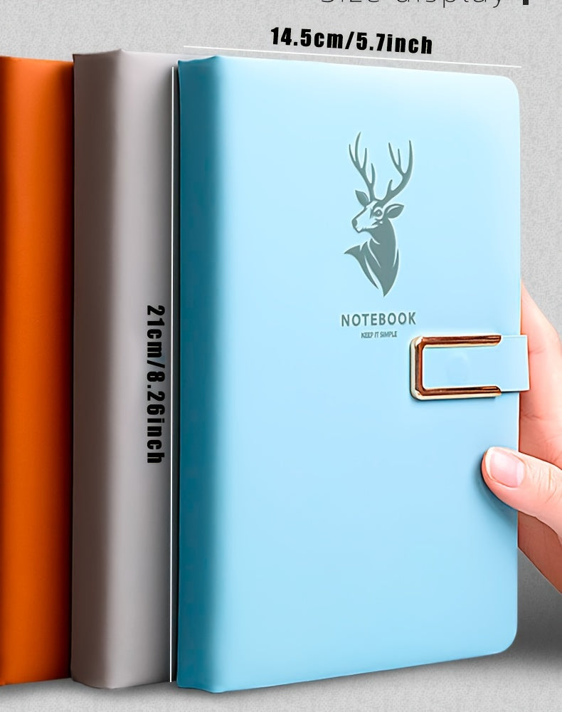 360 Page Premium Faux Leather Buckle, Soft Faux Leather A5 Notebook Suitable For Home, Office, And Study